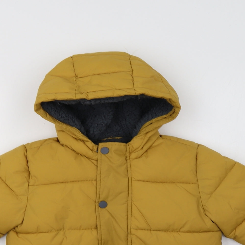 M&S Girls Yellow   Puffer Jacket Jacket Size 5-6 Years