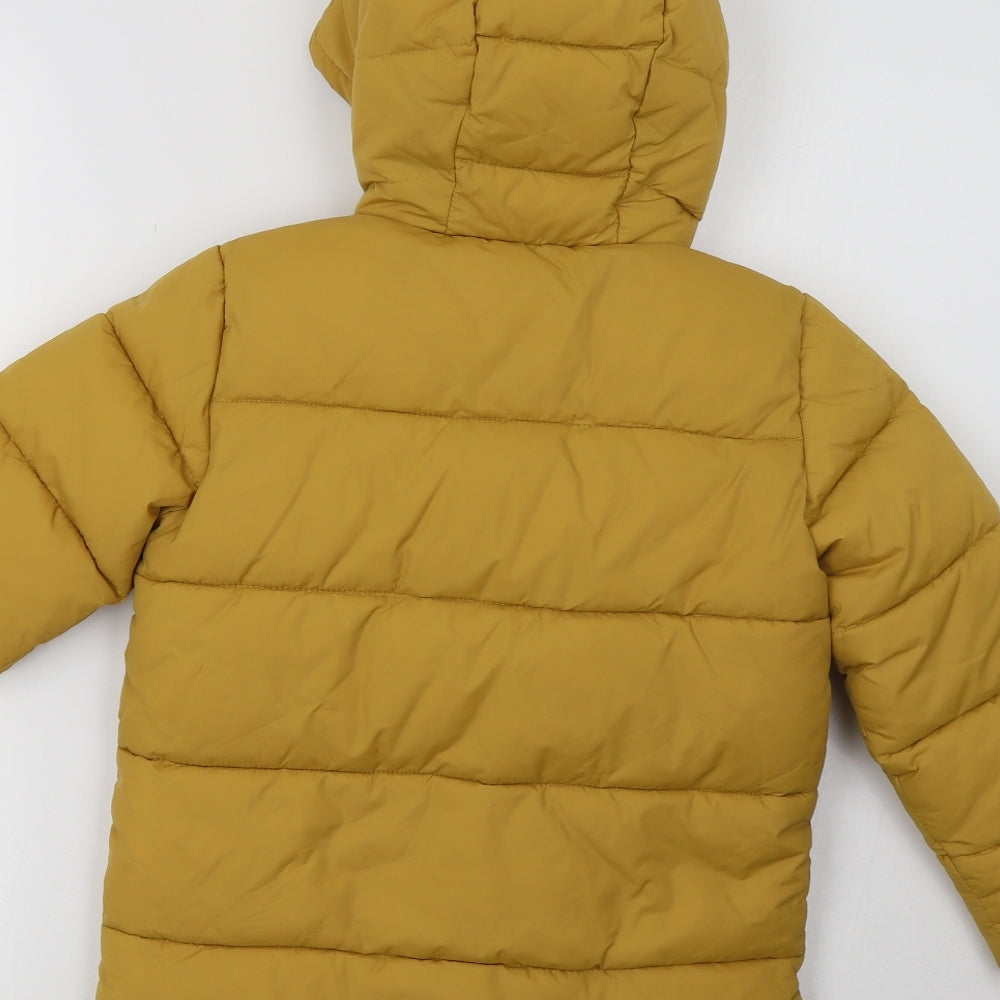 M&S Girls Yellow   Puffer Jacket Jacket Size 5-6 Years