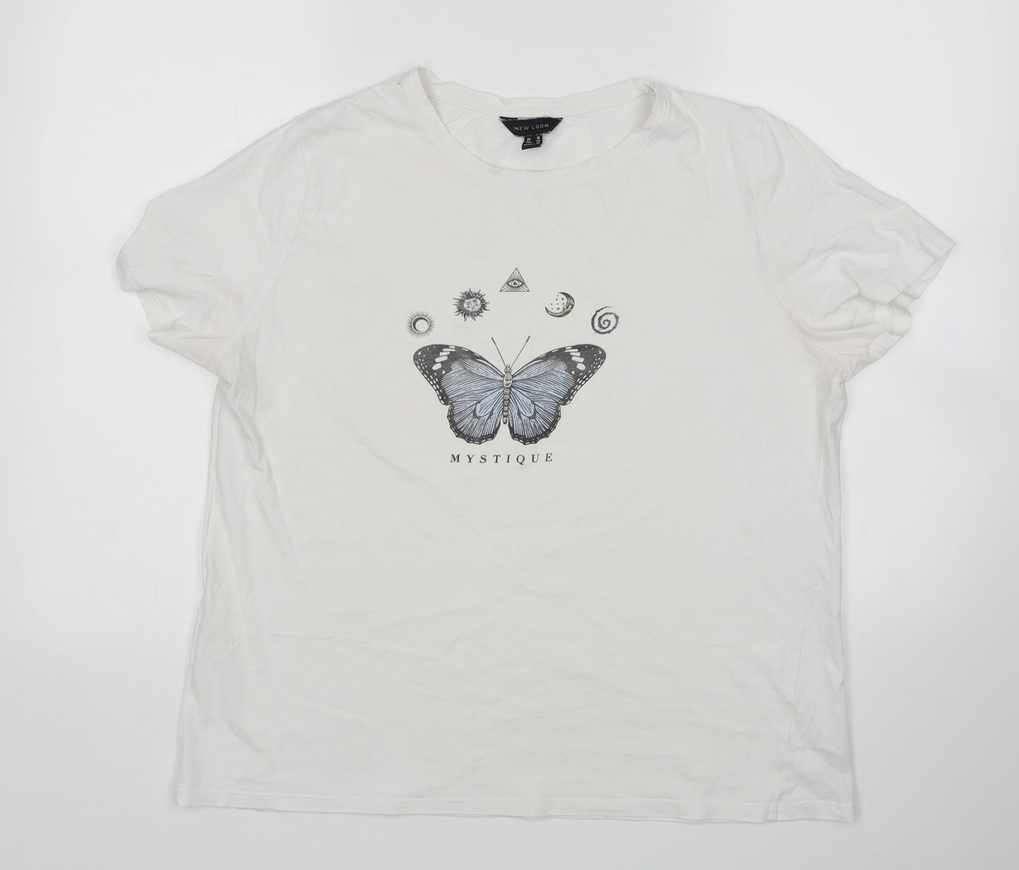 New Look Womens White   Basic T-Shirt Size 18
