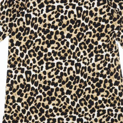Studio Womens Multicoloured Animal Print  T-Shirt Dress  Size 12