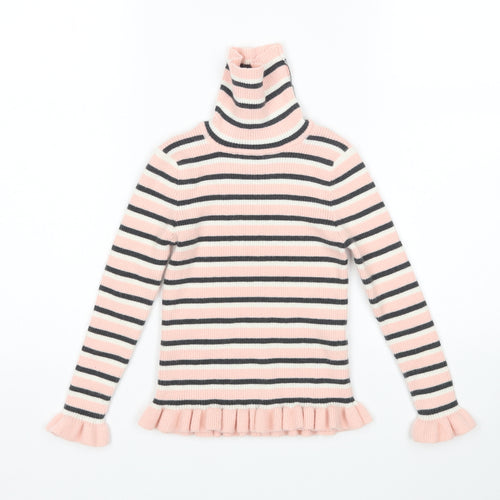 Primark Girls Multicoloured Striped  Pullover Jumper Size 6-7 Years