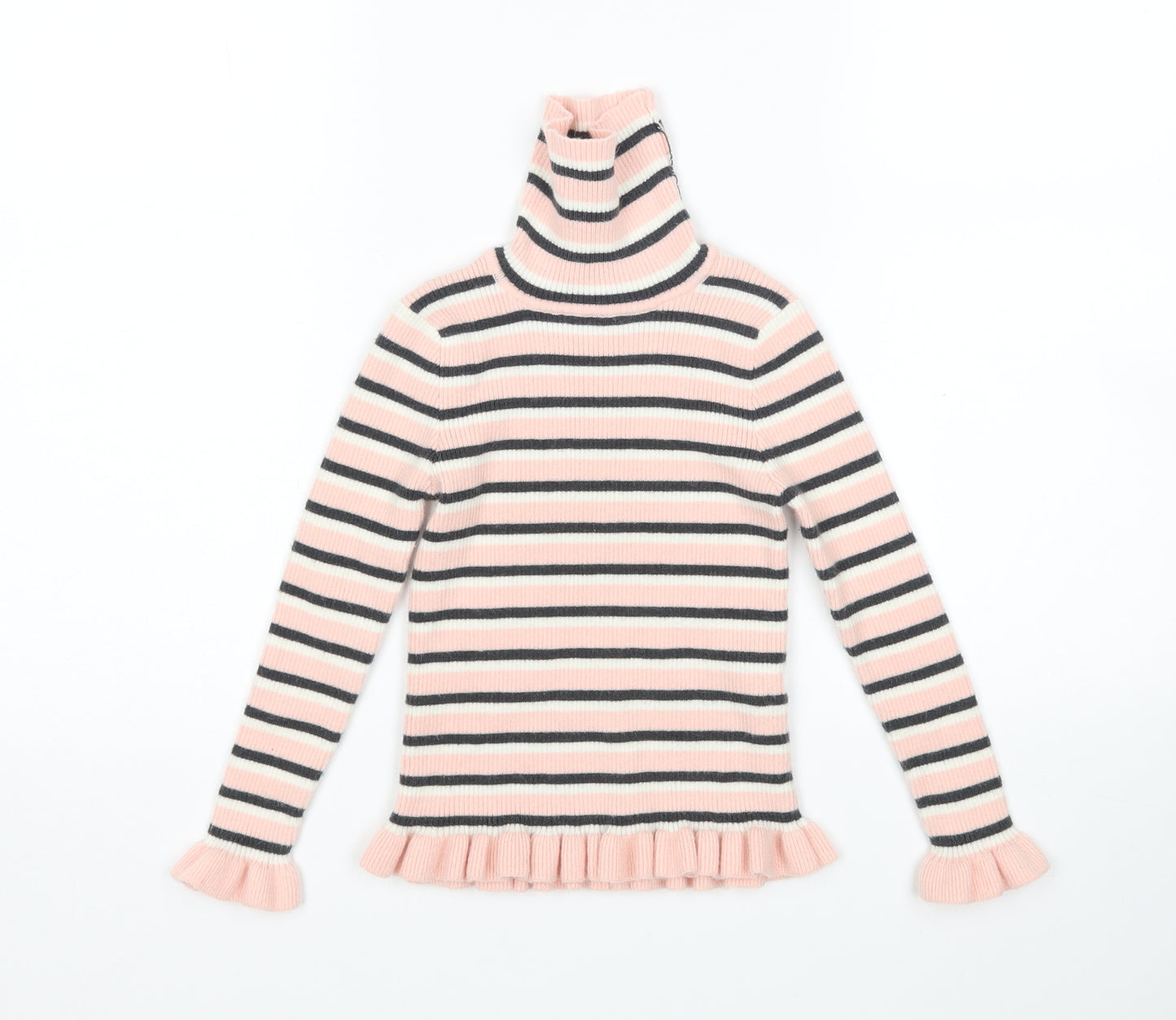 Primark Girls Multicoloured Striped  Pullover Jumper Size 6-7 Years