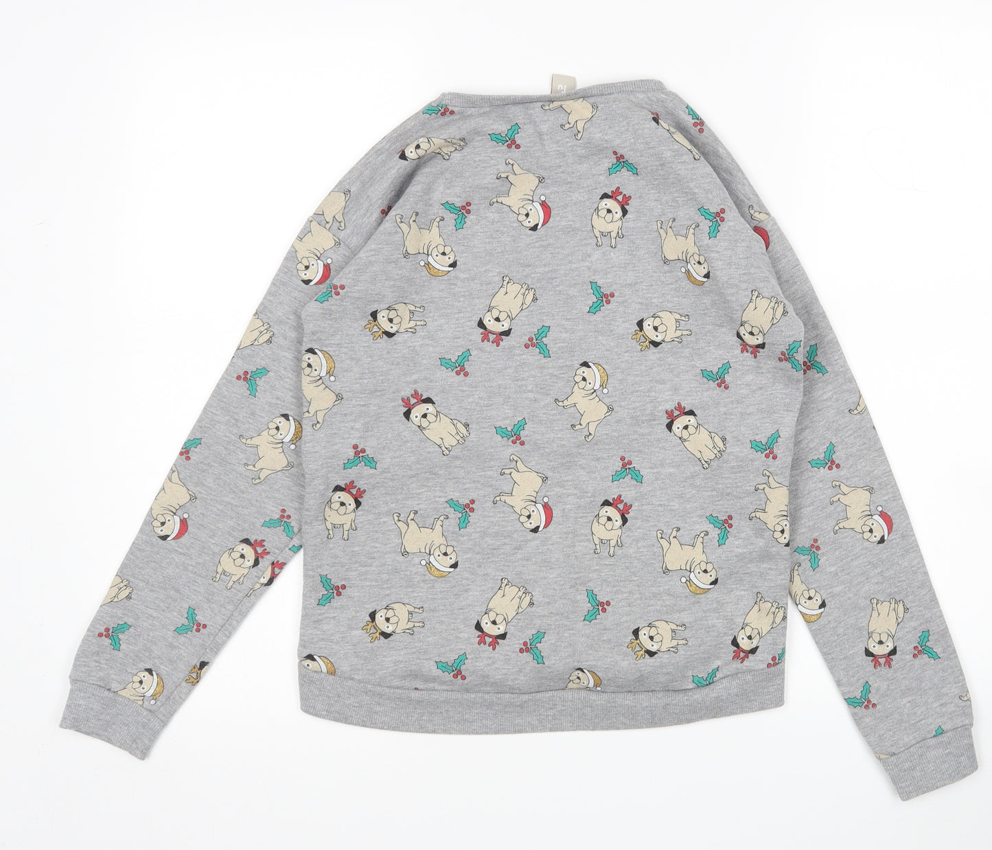 TU Girls Grey   Pullover Sweatshirt Size 12 Years  - Christmas