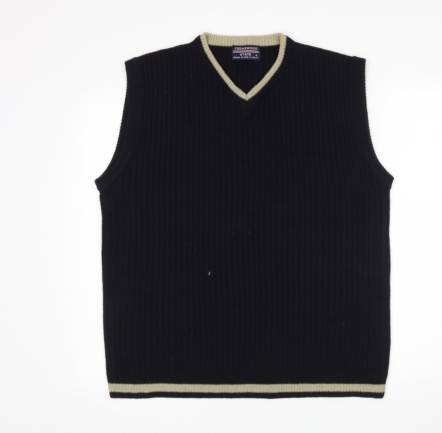 Cedar Wood State Mens Multicoloured   Vest Jumper Size M