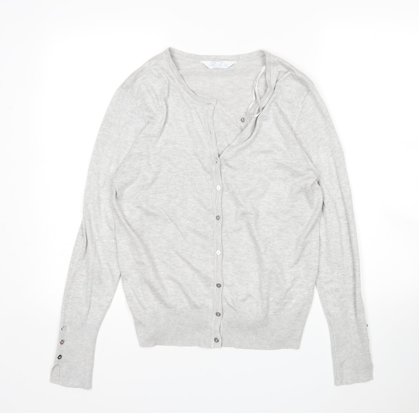 Primark Womens Grey   Cardigan Jumper Size M