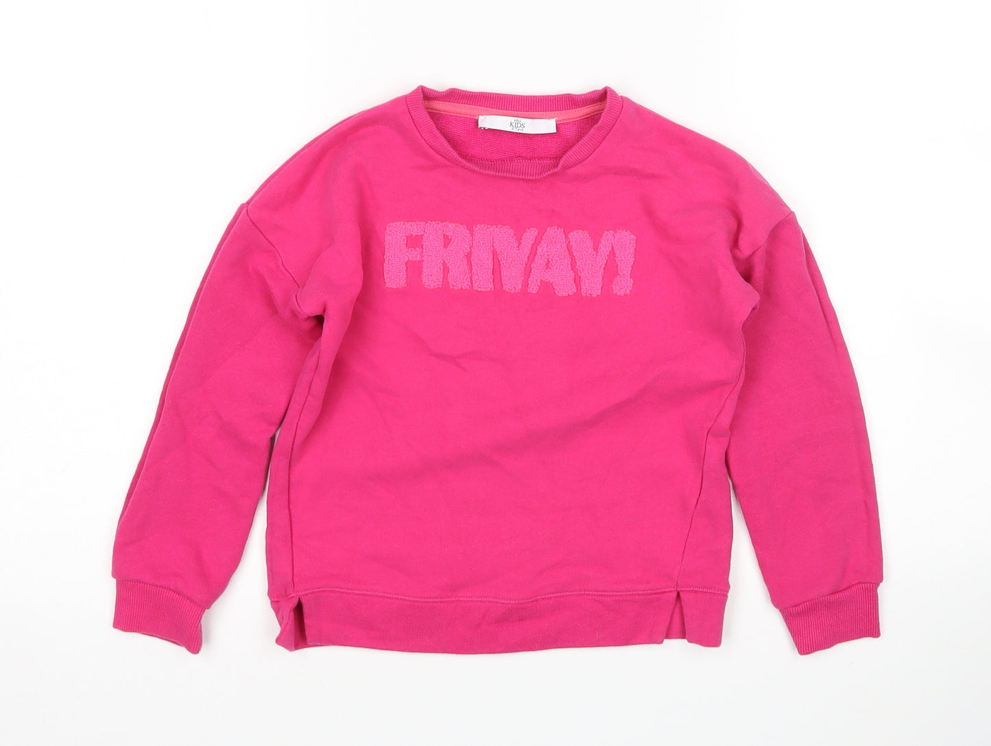 M&S Girls Pink   Pullover Sweatshirt Size 6-7 Years