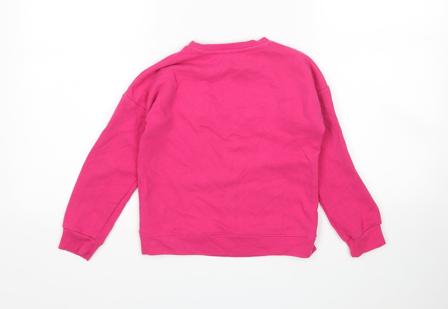 M&S Girls Pink   Pullover Sweatshirt Size 6-7 Years