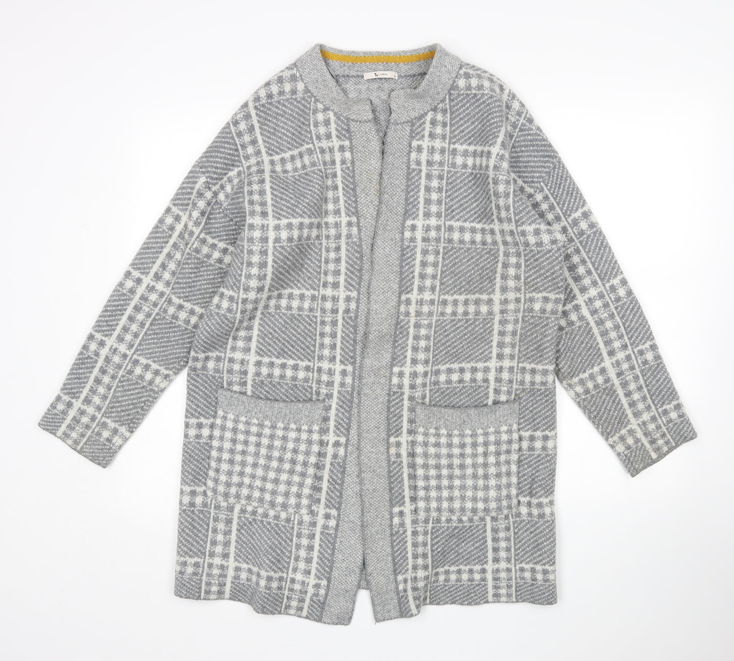 TU Womens Multicoloured Check  Cardigan Jumper Size 14