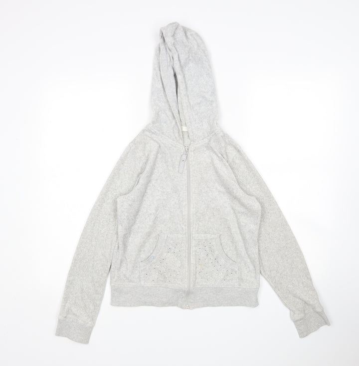 Gorgeous Like Me  Girls Grey   Full Zip Hoodie Size 12-13 Years