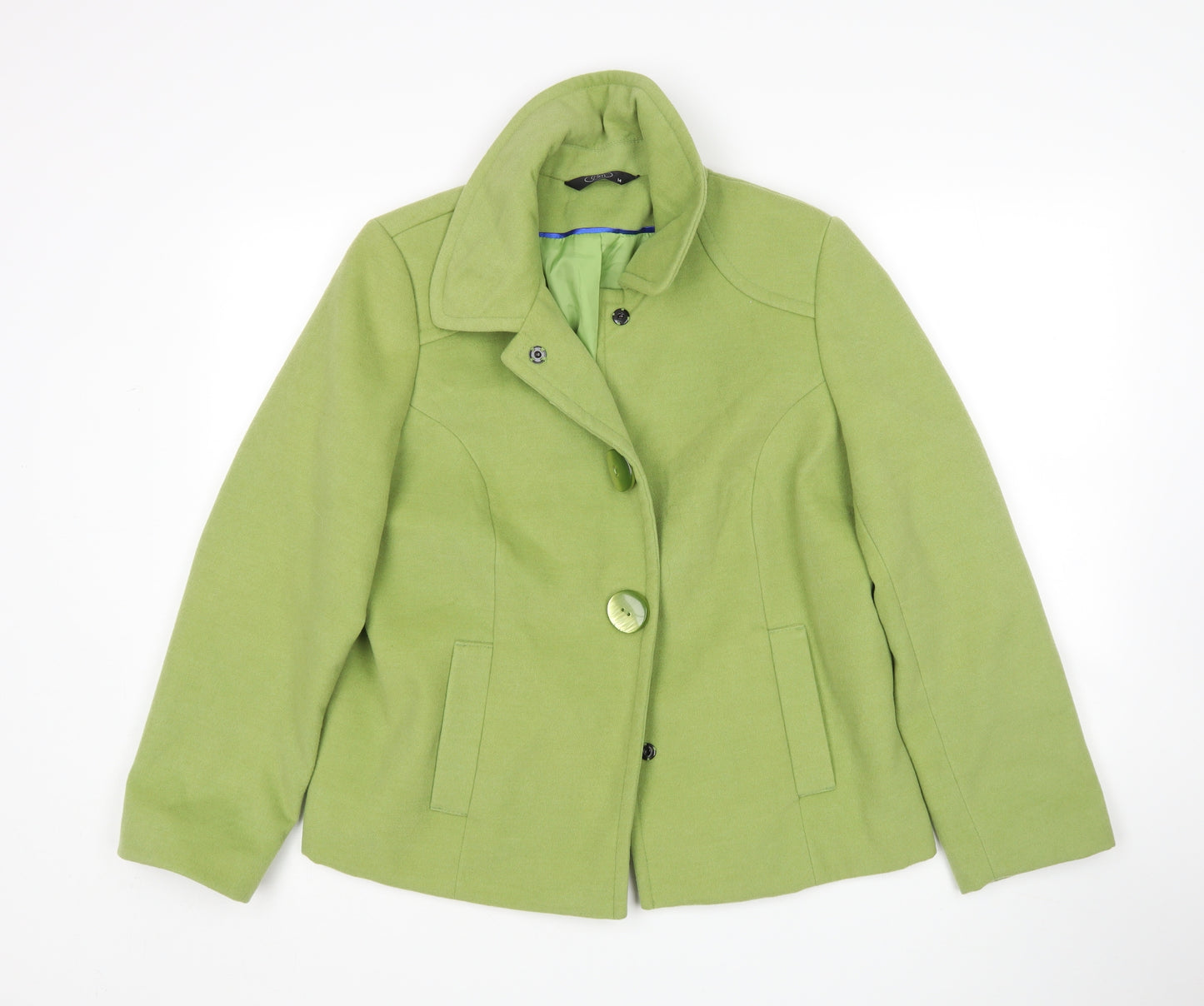 BM Womens Green   Overcoat Coat Size 14