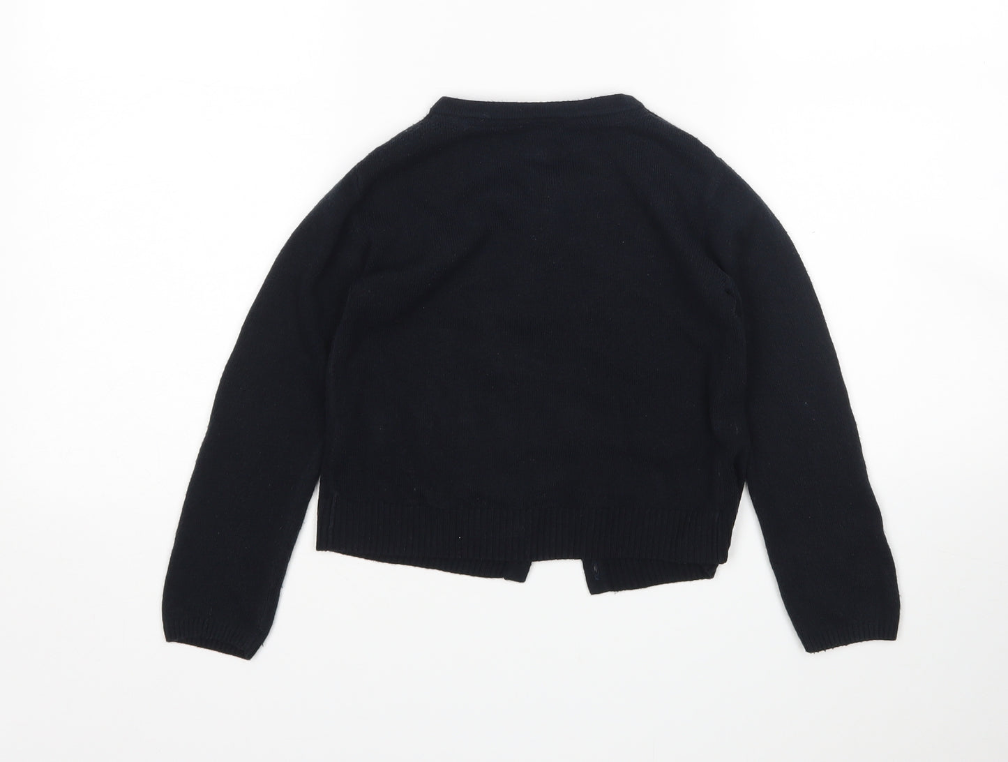 YD Girls Black   Cardigan Jumper Size 6-7 Years