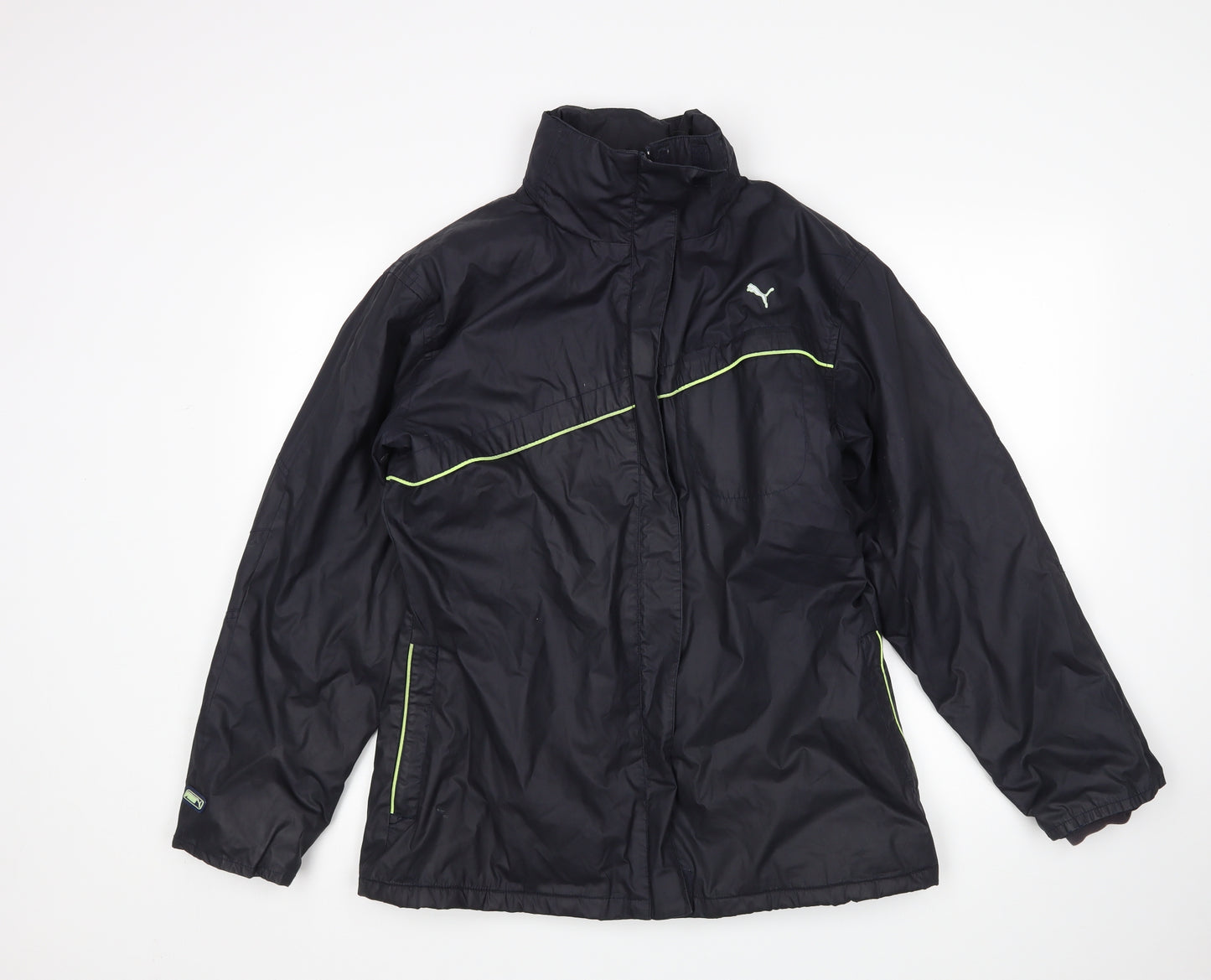 PUMA Womens Black   Rain Coat Coat Size L