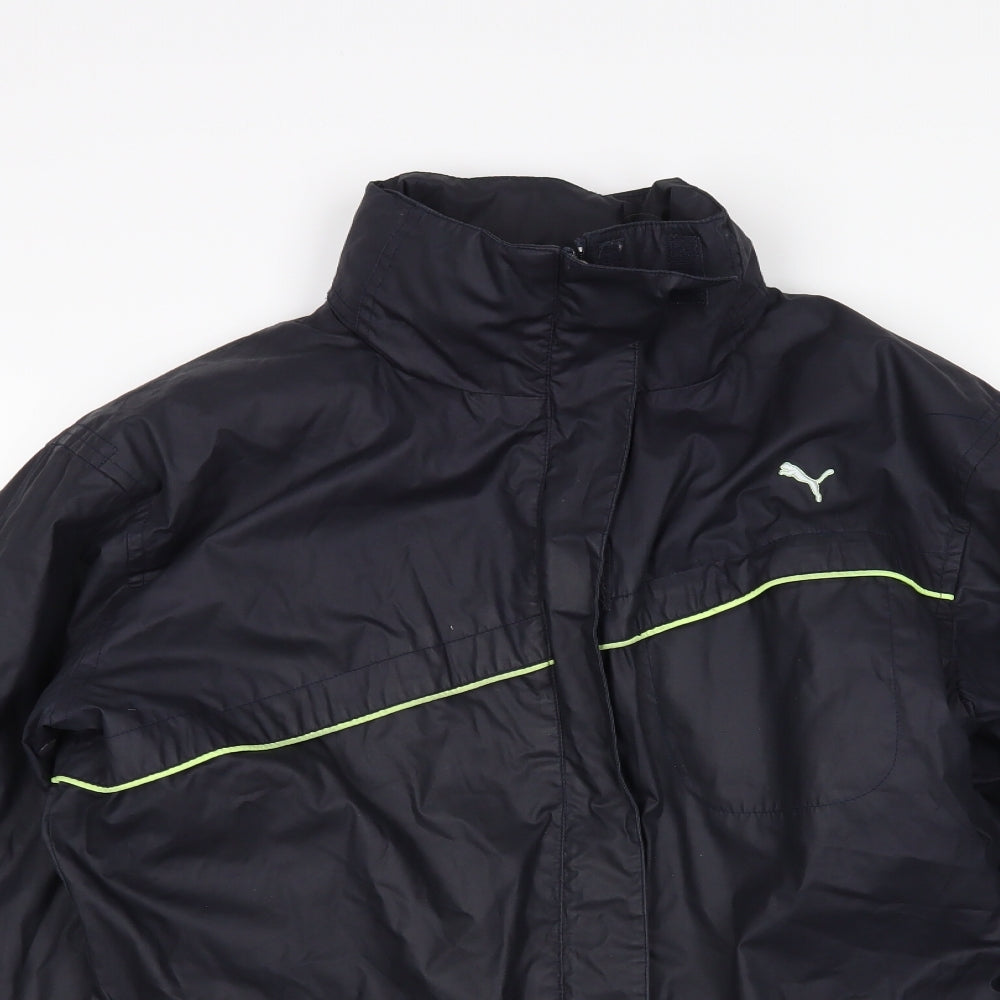 PUMA Womens Black   Rain Coat Coat Size L
