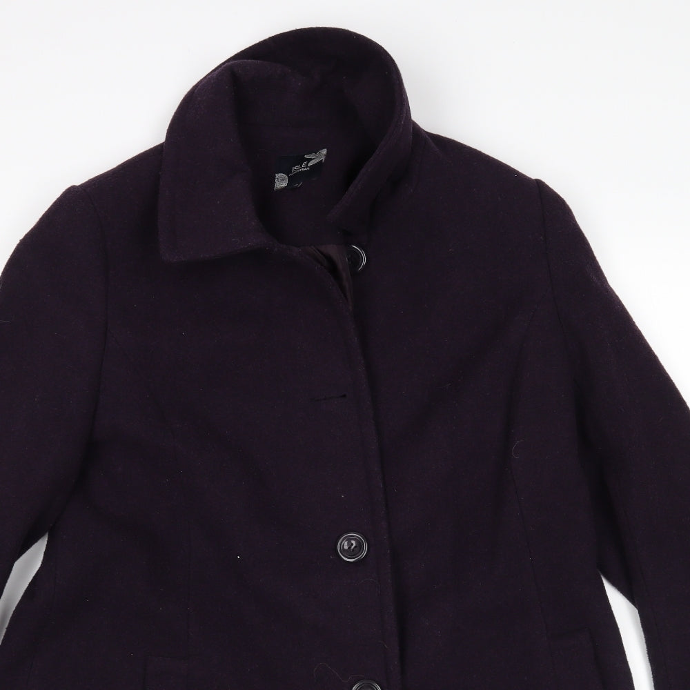 EWM Womens Purple   Overcoat Coat Size 16
