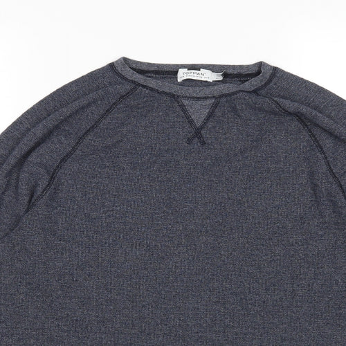 Topman Mens Blue   Pullover Jumper Size M