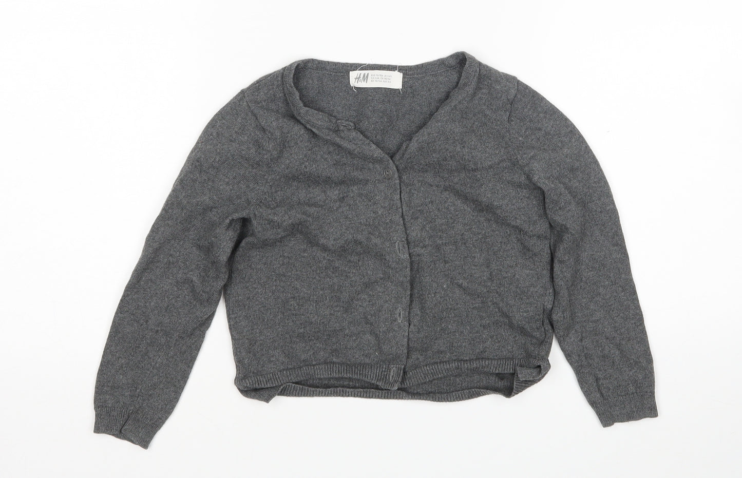 H&M Girls Green   Cardigan Jumper Size 3-4 Years