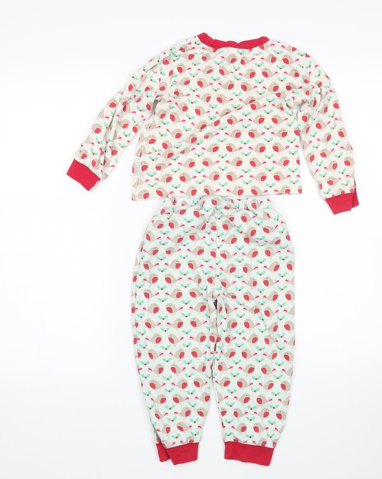 JoJo Maman Bébé Girls Multicoloured Animal Print   Pyjama Set Size 3-4 Years