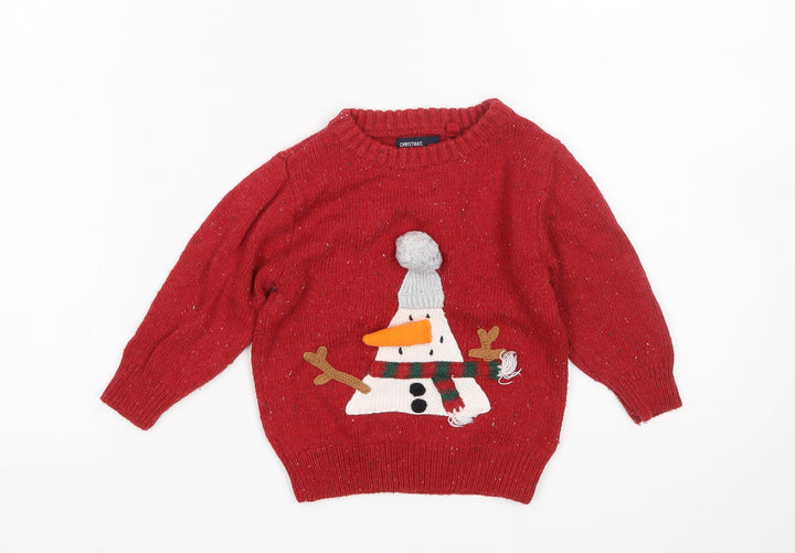 NEXT Boys Red Pullover Jumper Size 9-12 Months