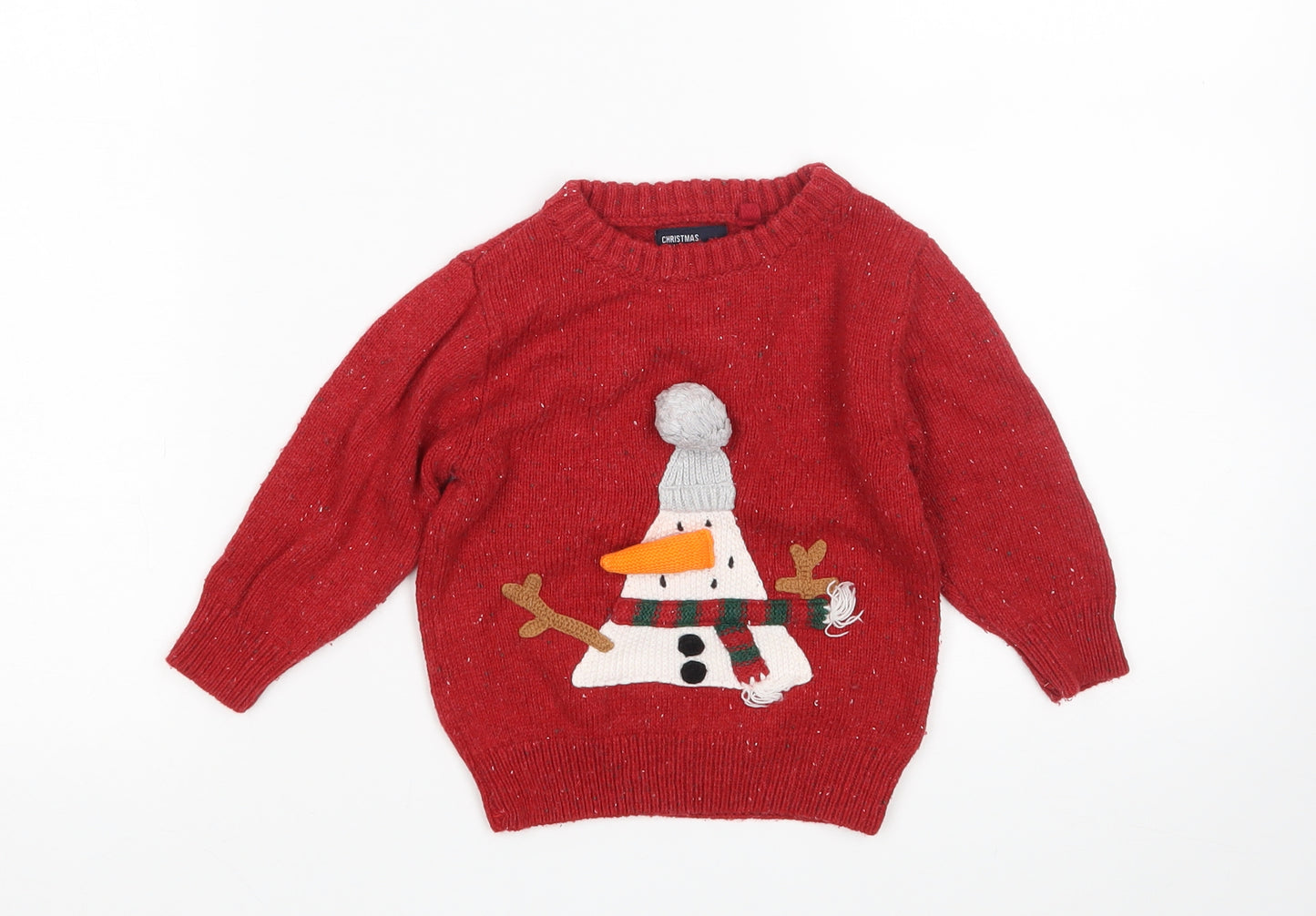 NEXT Boys Red   Pullover Jumper Size 9-12 Months