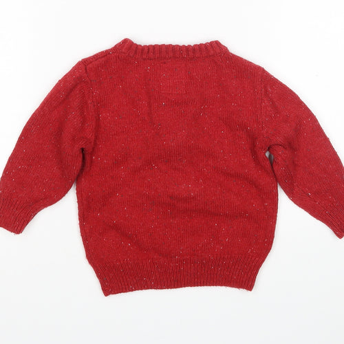 NEXT Boys Red   Pullover Jumper Size 9-12 Months