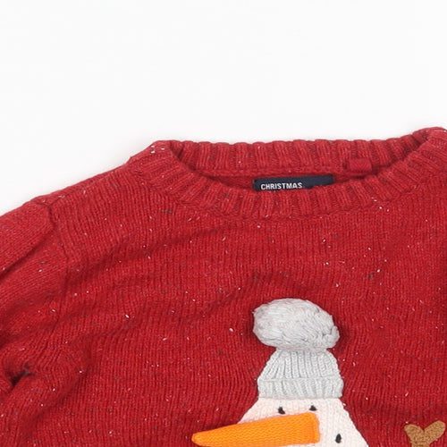 NEXT Boys Red   Pullover Jumper Size 9-12 Months