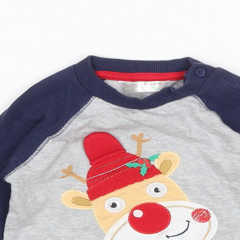 M&Co Boys Multicoloured   Pullover Jumper Size 9-12 Months  - Christmas