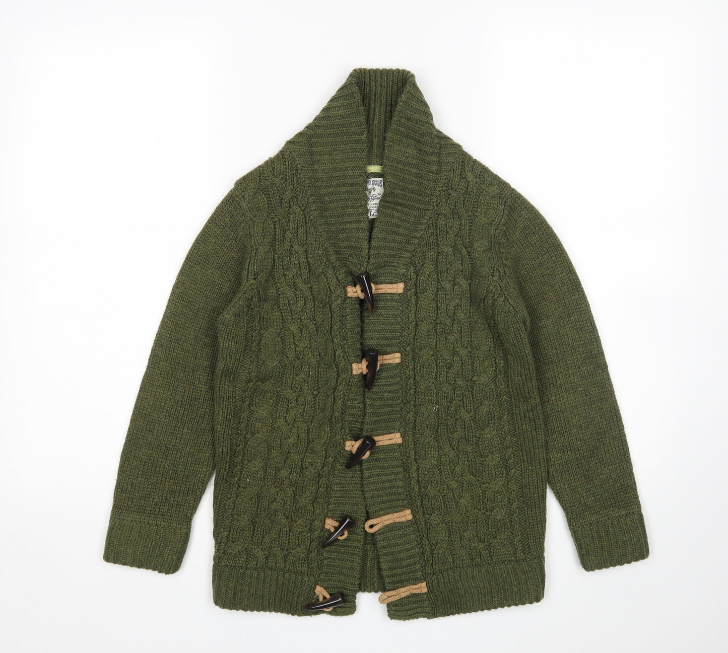 TU Boys Green   Cardigan Jumper Size 8 Years