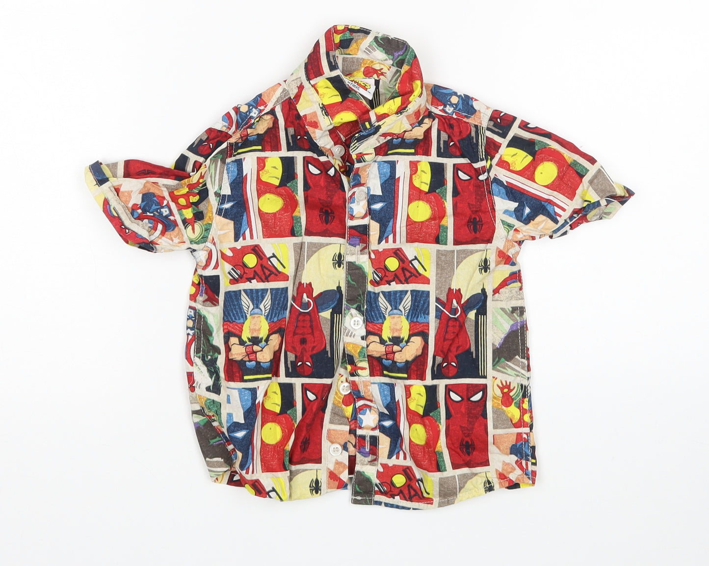 NEXT Boys Multicoloured   Basic Button-Up Size 18-24 Months  - Marvel