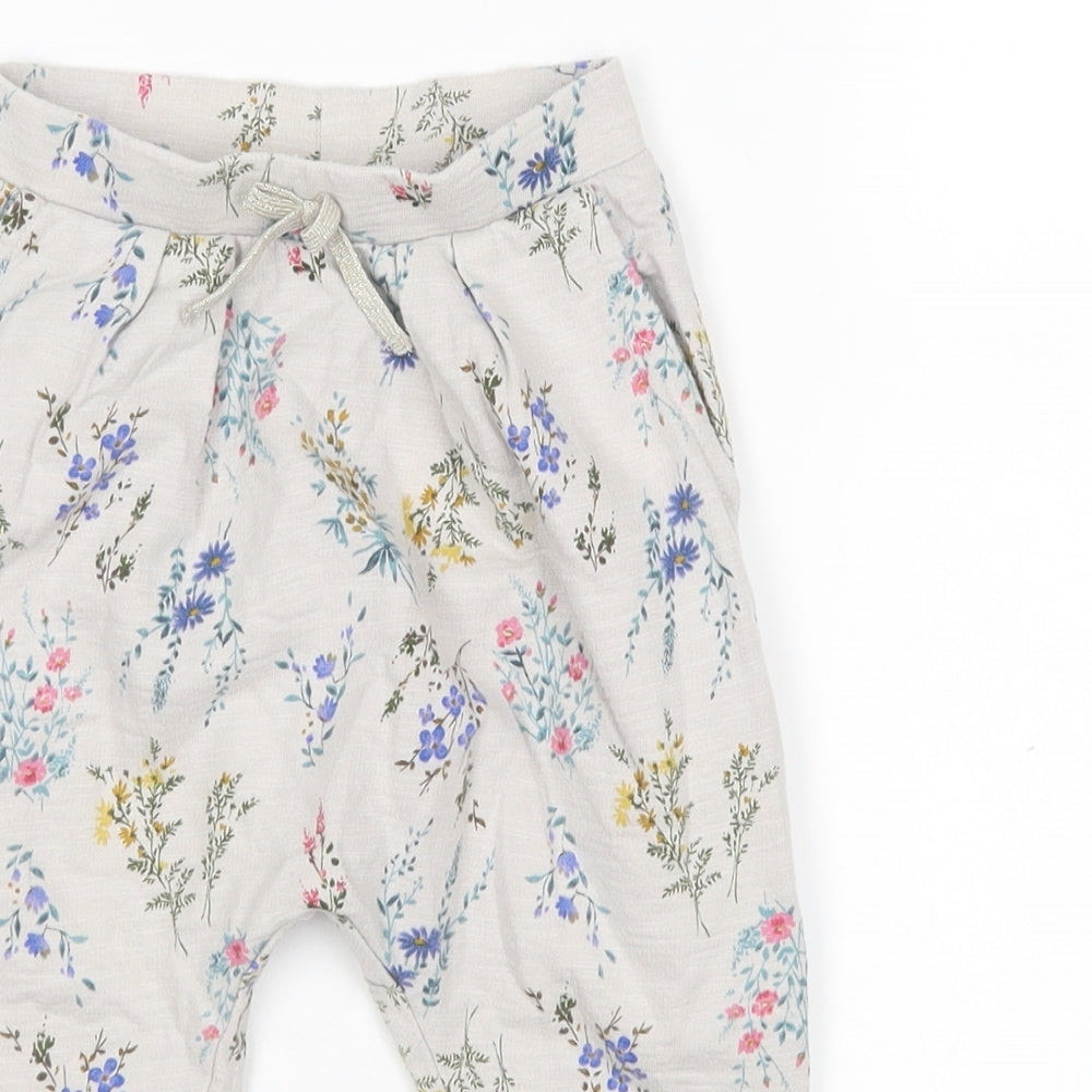 NEXT Girls Multicoloured Floral  Sweatpants Trousers Size 12-18 Months