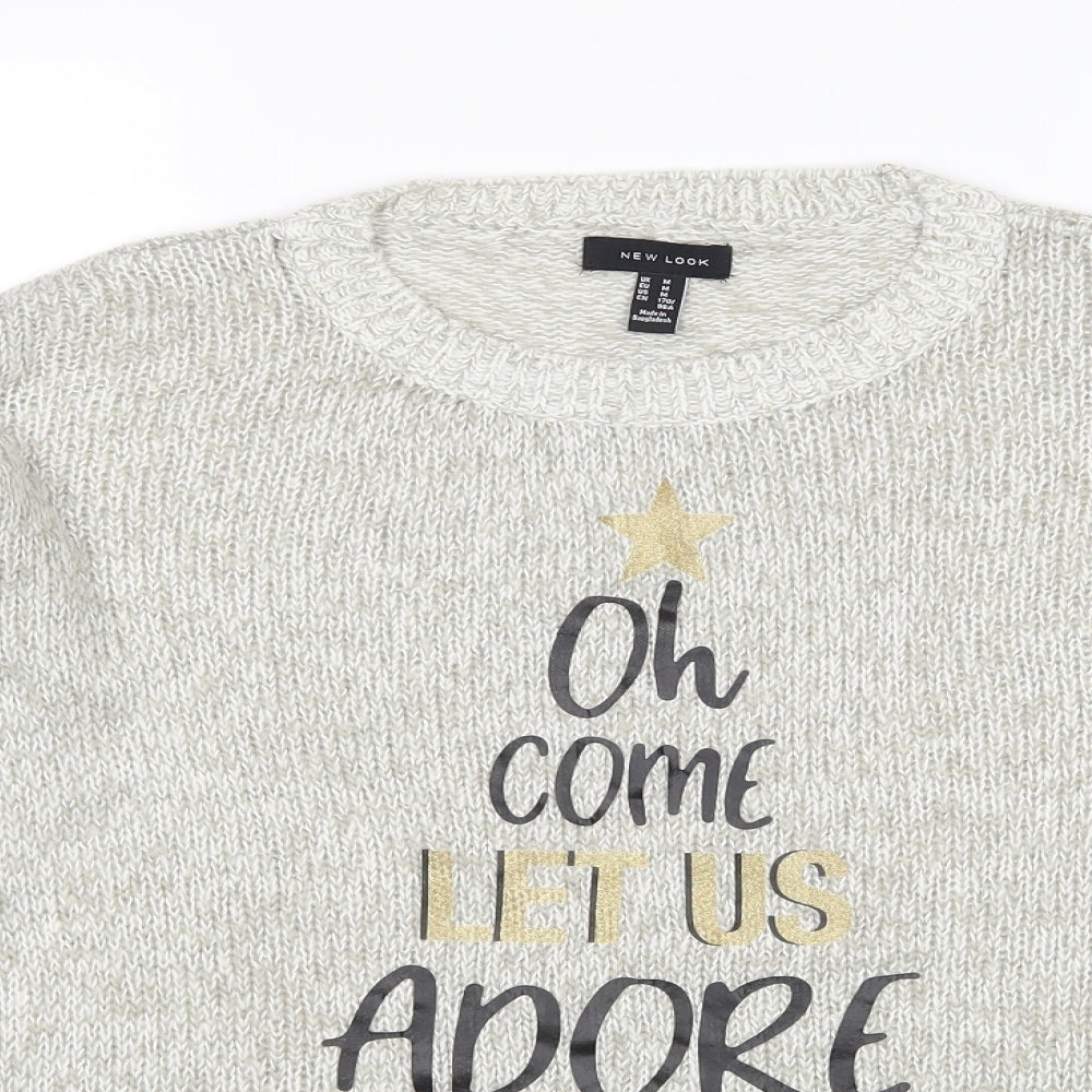 New Look Womens Grey   Pullover Jumper Size M
