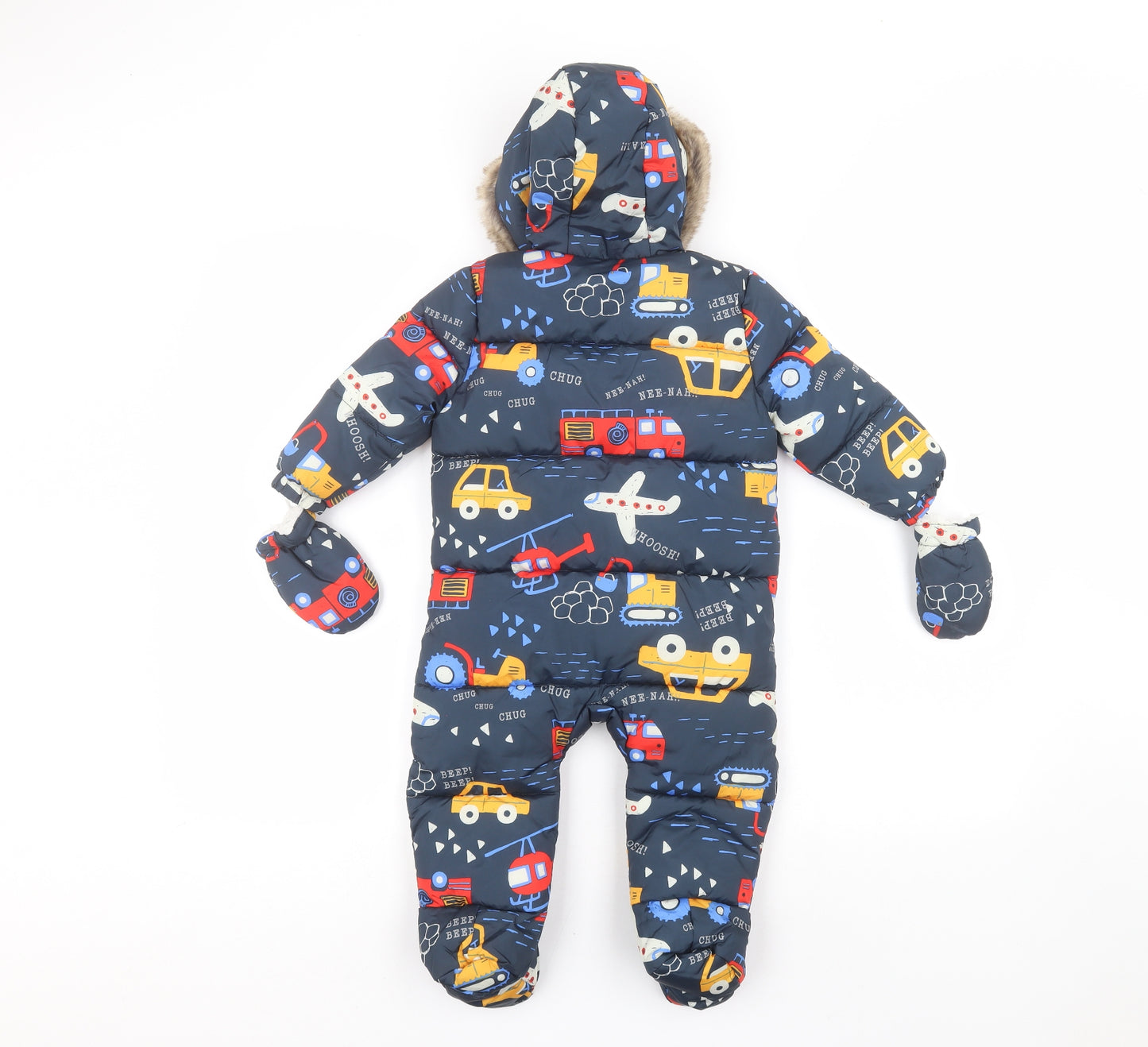 F&F Baby Blue   Basic Coat Snowsuit Size 9-12 Months