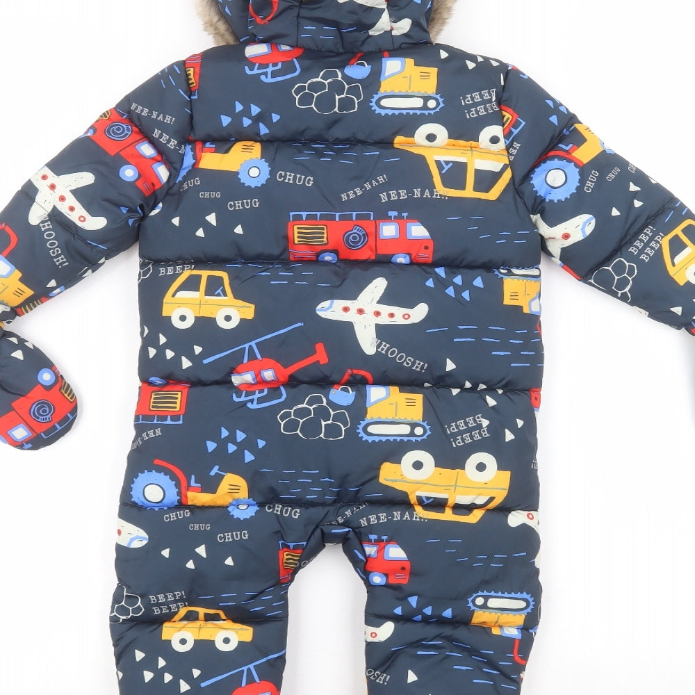 F&F Baby Blue   Basic Coat Snowsuit Size 9-12 Months