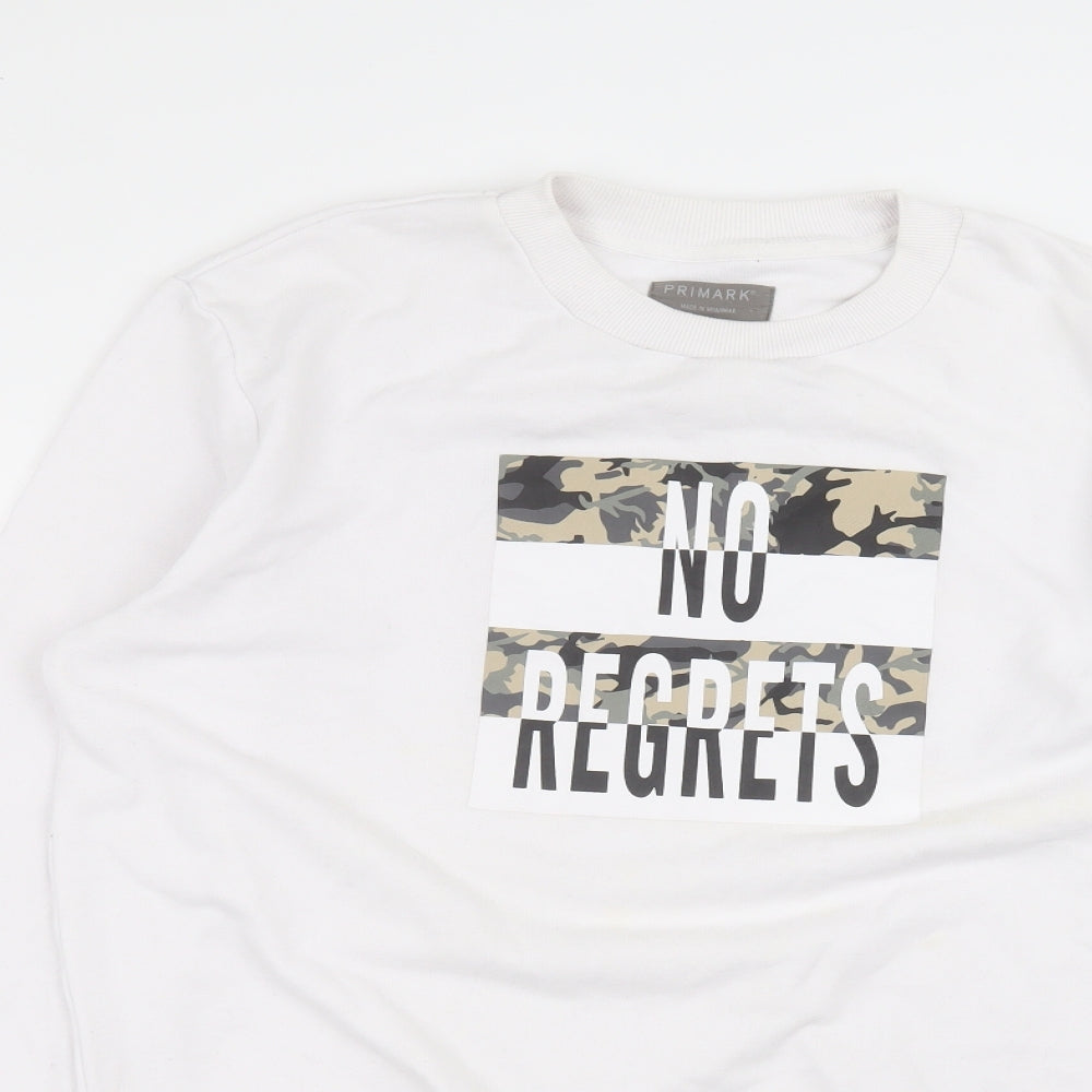 Primark Womens White   Pullover Jumper Size L