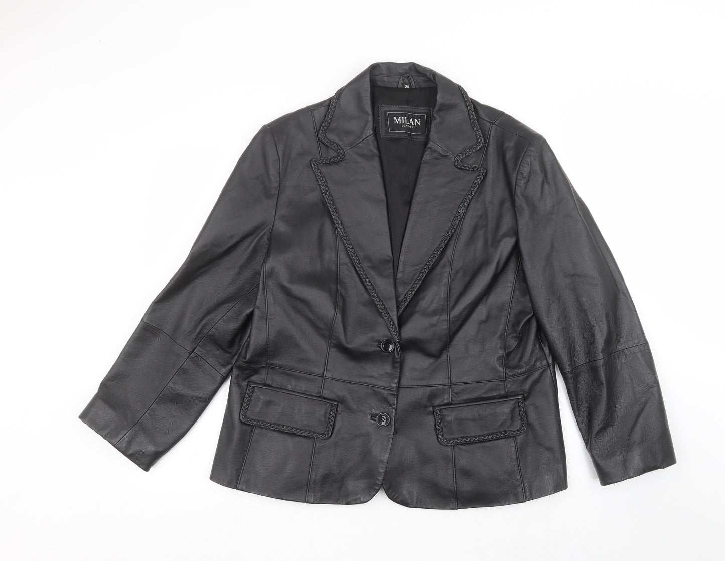 Milan Womens Black   Jacket  Size 20