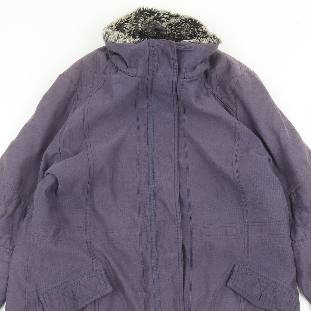 Peter Storm Womens Purple   Overcoat Coat Size 16