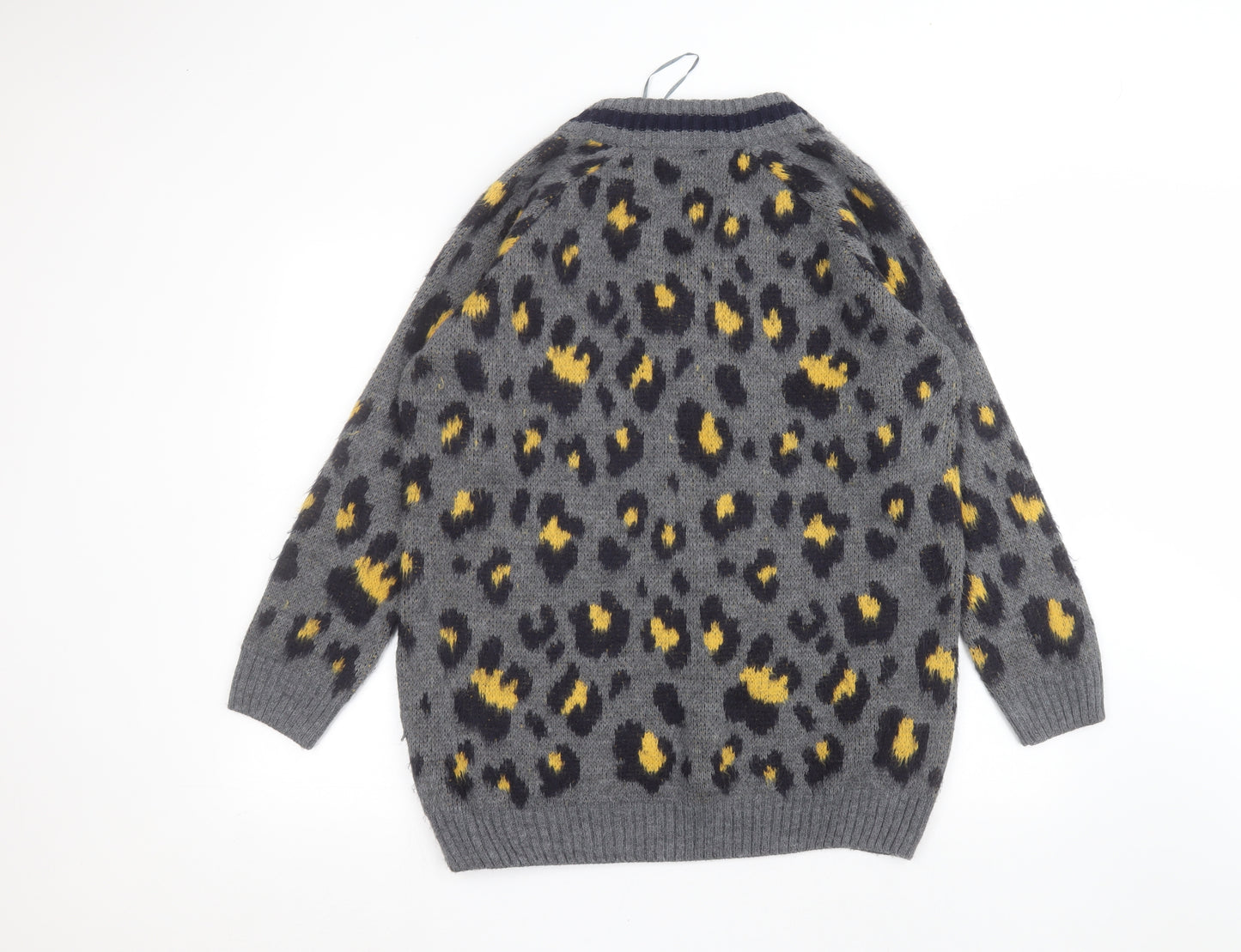 NEXT Womens Grey Animal Print  Pullover Jumper Size 16