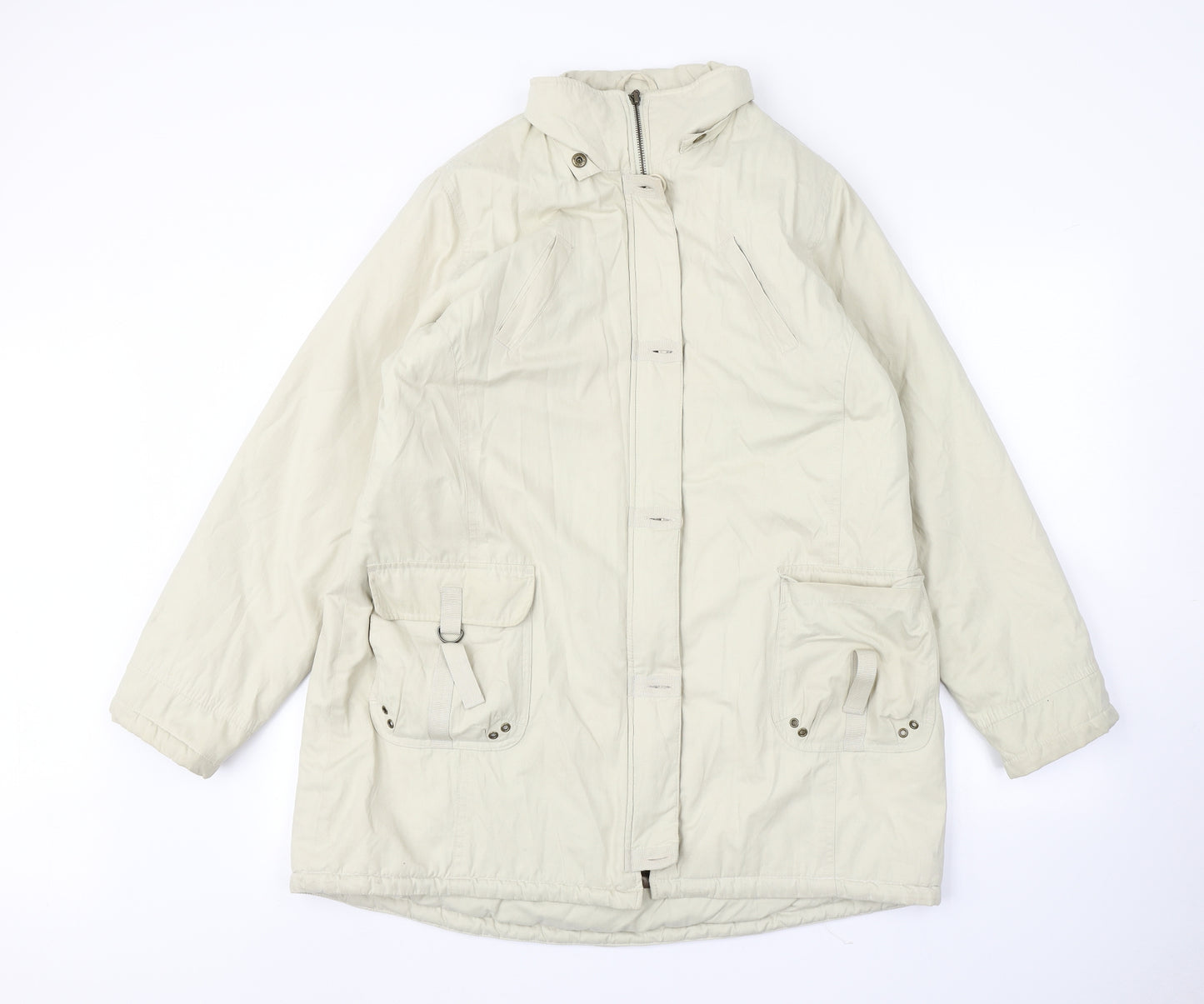 NEXT Womens Beige   Overcoat Coat Size 18