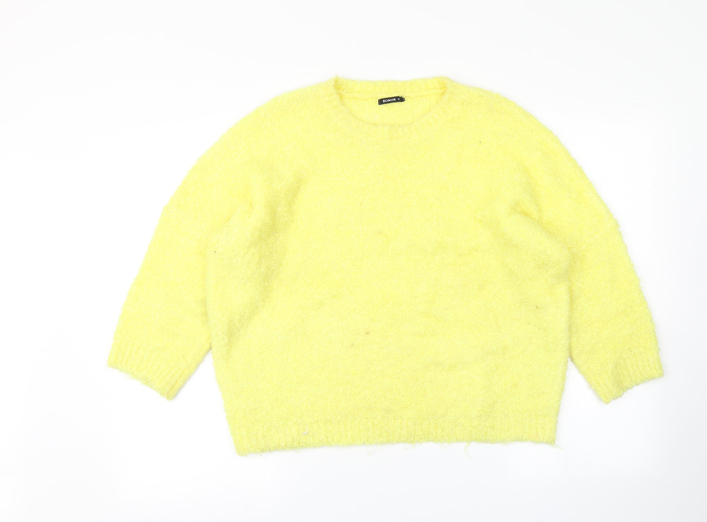 Roman Womens Yellow   Pullover Jumper Size 16