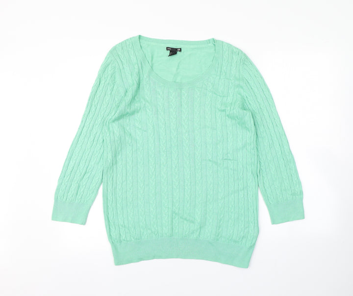 H&M Womens Green Pullover Jumper Size L