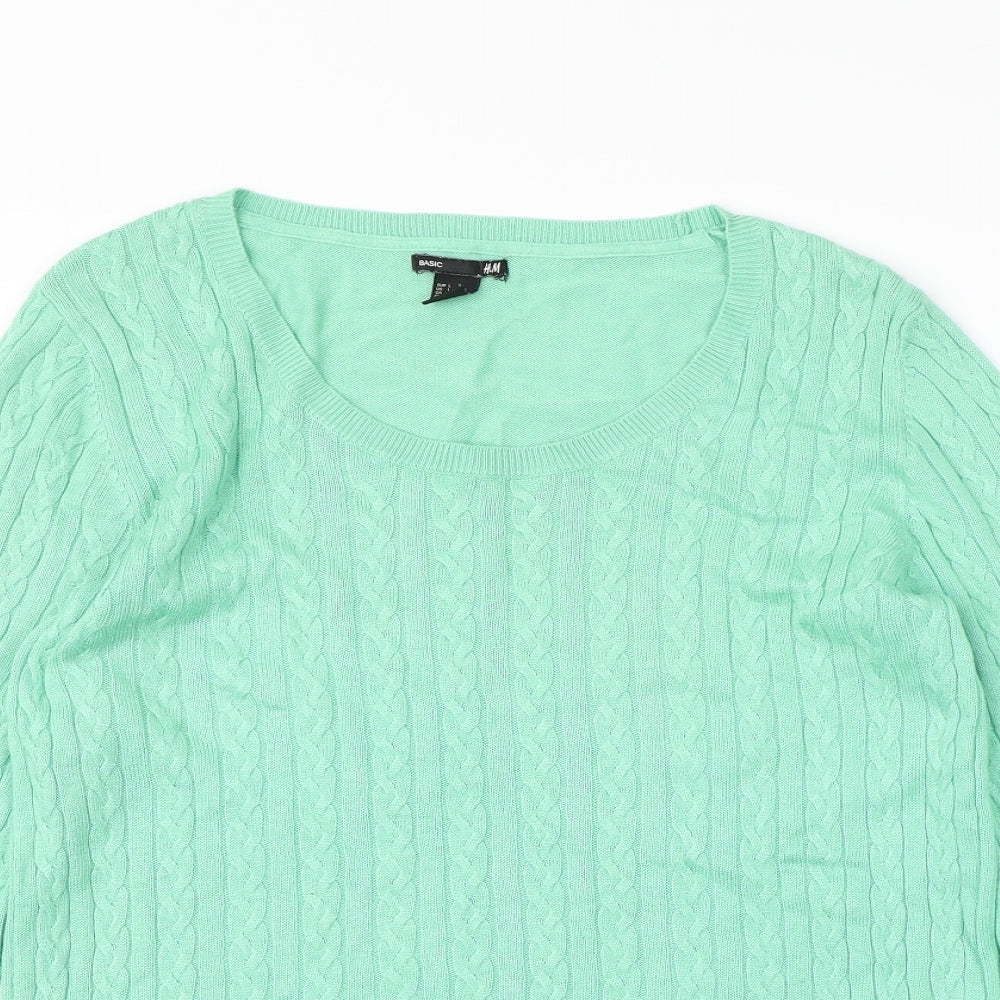H&M Womens Green   Pullover Jumper Size L