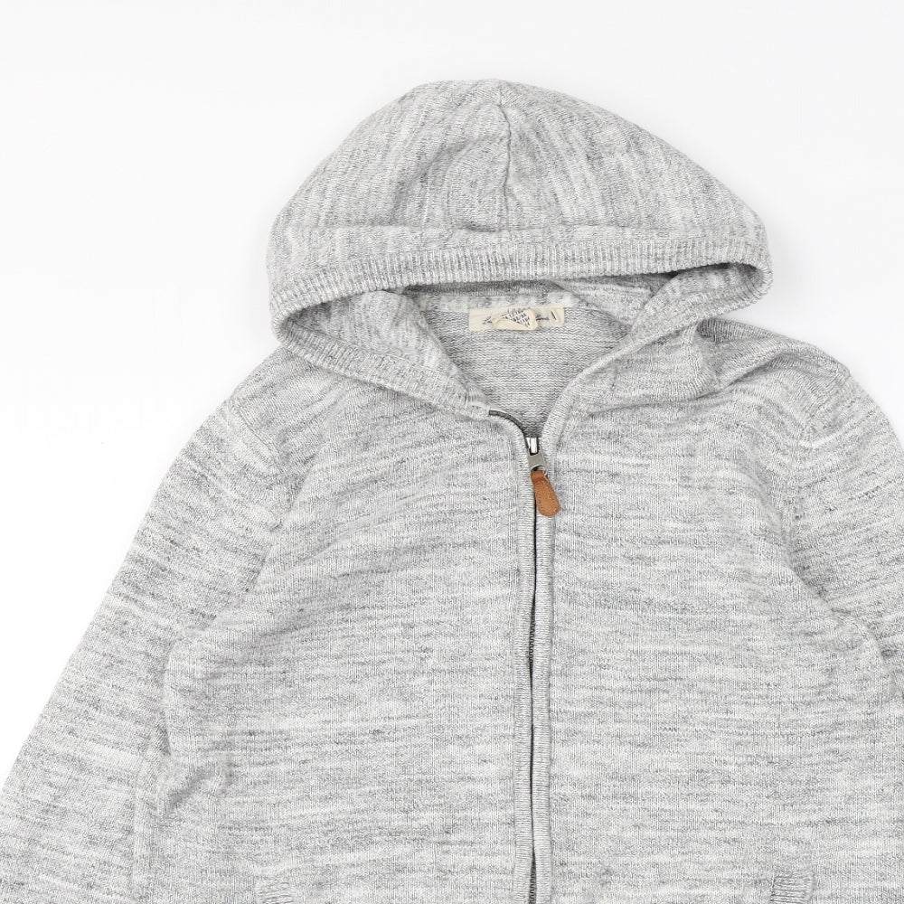H&M Girls Grey   Full Zip Hoodie Size 12-13 Years
