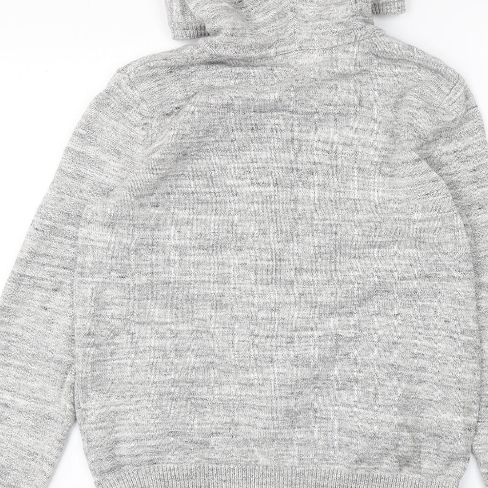 H&M Girls Grey   Full Zip Hoodie Size 12-13 Years