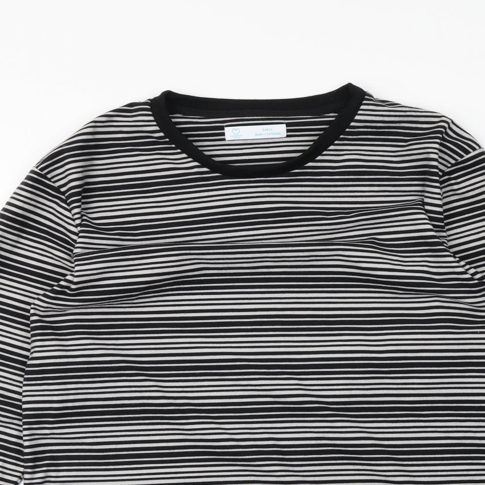 Primark Womens White Striped  Pullover Jumper Size S