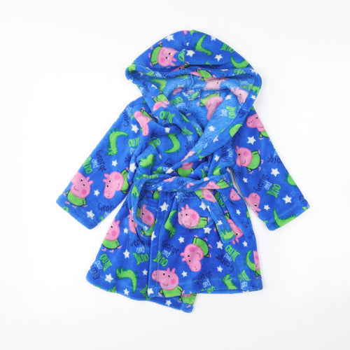 Nutmeg Baby Blue Solid  Babydoll Robe Size 18-24 Months