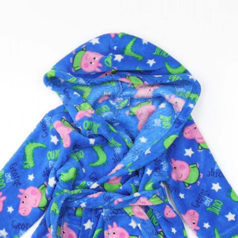 Nutmeg Baby Blue Solid  Babydoll Robe Size 18-24 Months