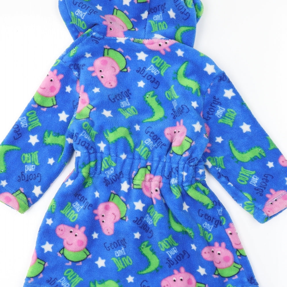 Nutmeg Baby Blue Solid  Babydoll Robe Size 18-24 Months