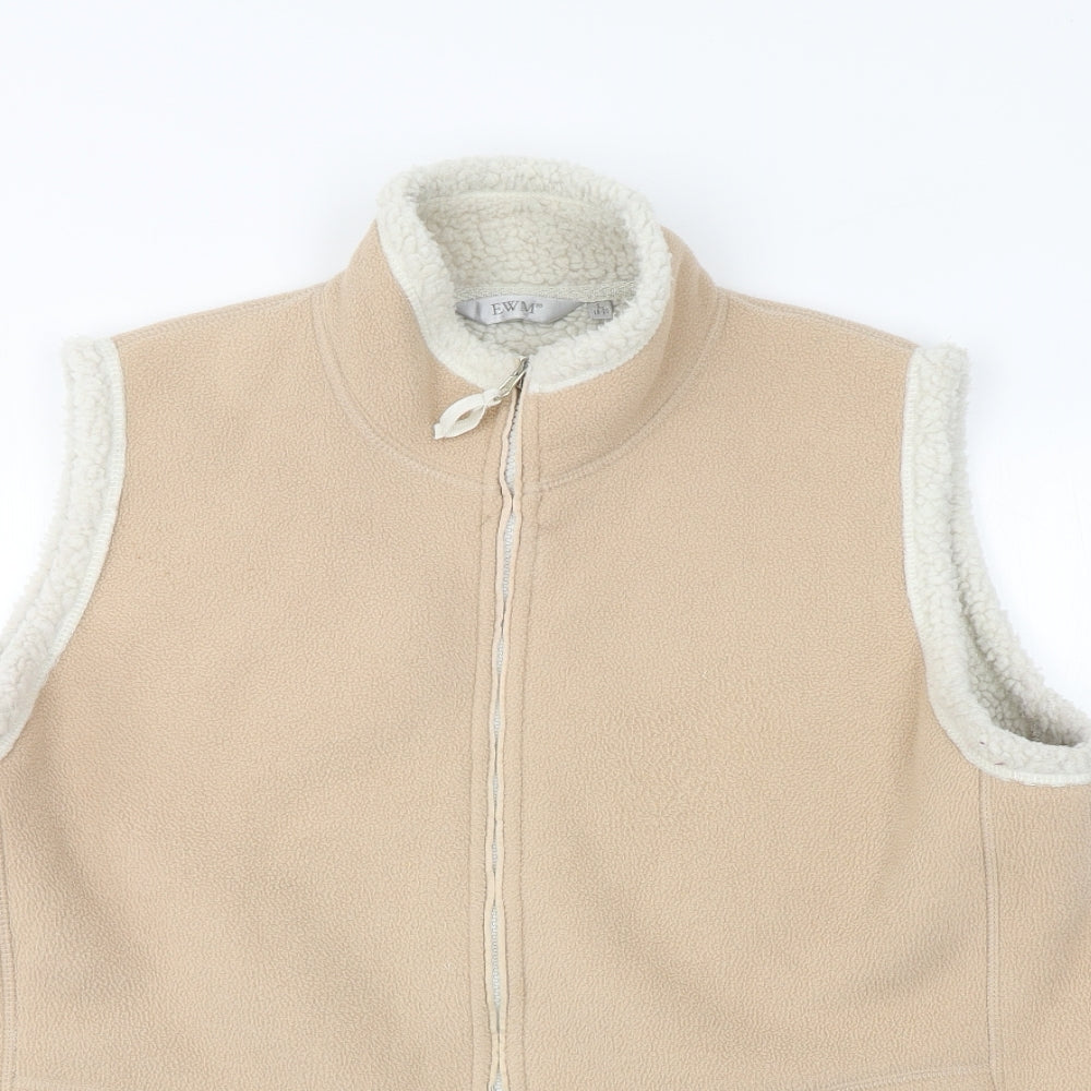 EWM Womens Beige   Full Zip Jumper Size L