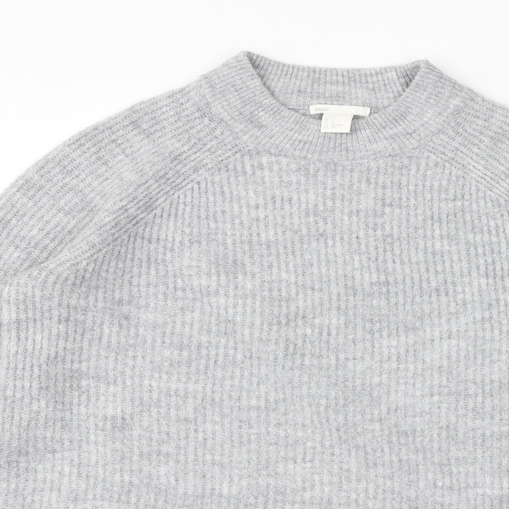 H&M Womens Grey   Pullover Jumper Size S