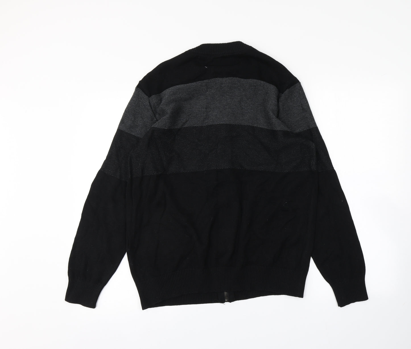 Harvey & jones Mens Black   Full Zip Jumper Size M