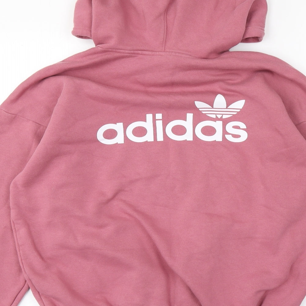 adidas Womens Pink   Pullover Hoodie Size XS